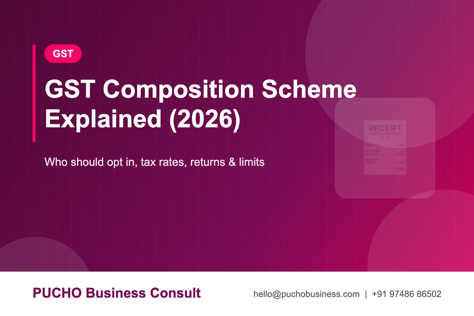 GST Composition Scheme guide for small businesses — PUCHO Business Consult