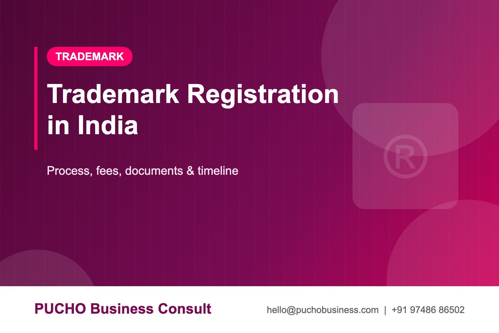 Trademark registration in India guide — PUCHO Business Consult